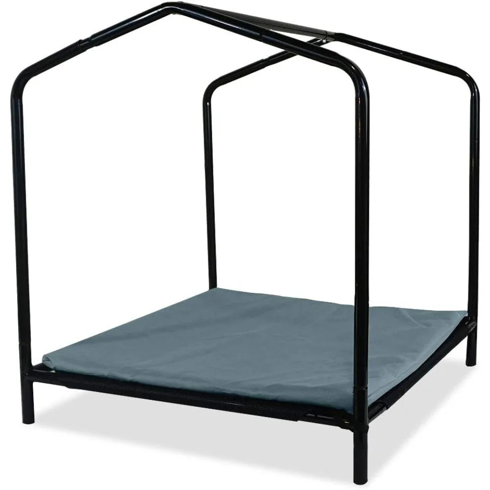 Just Chillin’ Portable Dog House. Elevated Pet Shelter for Indoor and Outdoor Use. Made of Water Resistant Breathable Oxford Fa