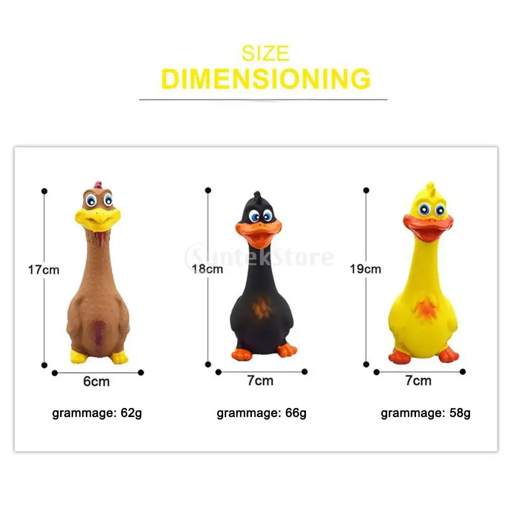 Funny Rubber Chicken Ducks for Dogs Cats, Pet Toys Creative Shrilling Squeeze Sound Screaming Chicken Toys Dog Chew Toy for Cats