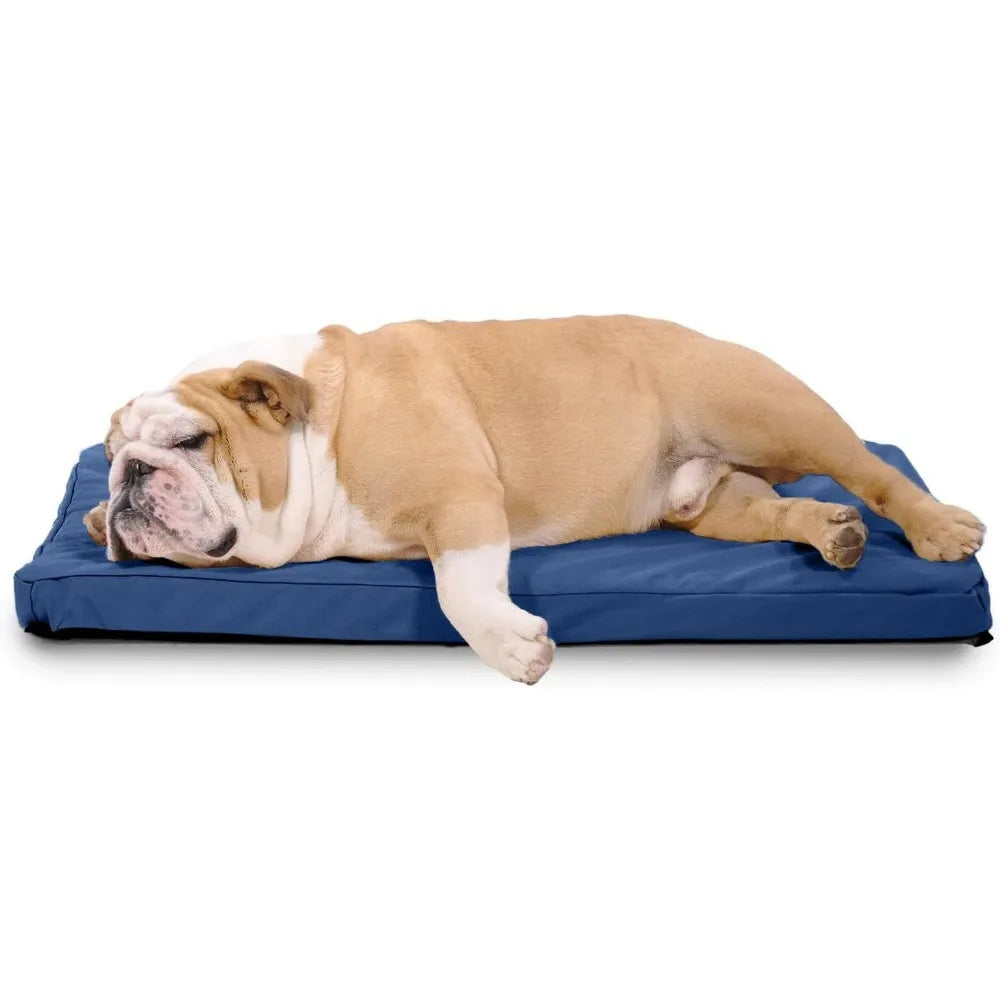 Tough Rip-Stop Orthopedic Dog Crate Bed - Durable, Removable, and Washable Cover, Kennel Crate Pad Fits in Crate, Medium 35"x22