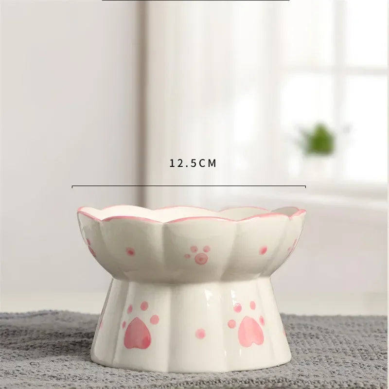 Bowl Set Pet Dogs Small Cat Feeders Feeding Drinking Snack Food Water Cats Eating Ceramic Elevated Puppy Accessories Bowls
