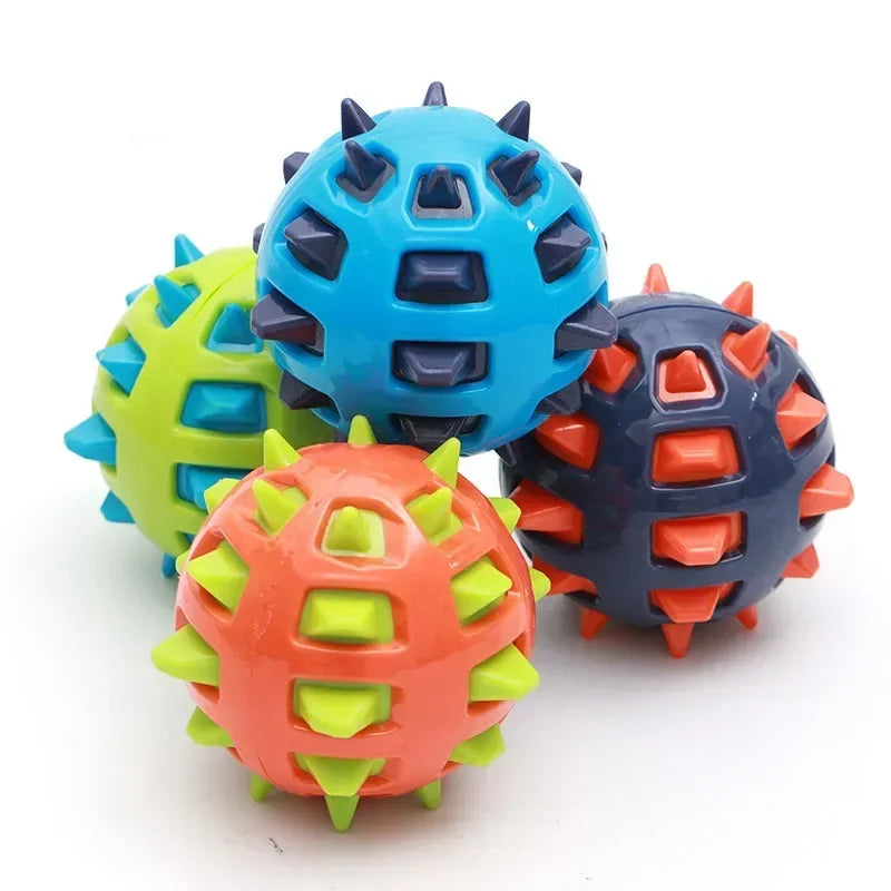 Pet Dog Chew Toy 12cm Dog ball TPR Spikes Molar Cleaning Tooth Funny Toy Indestructible Interactive Toy Products Pet Supplies