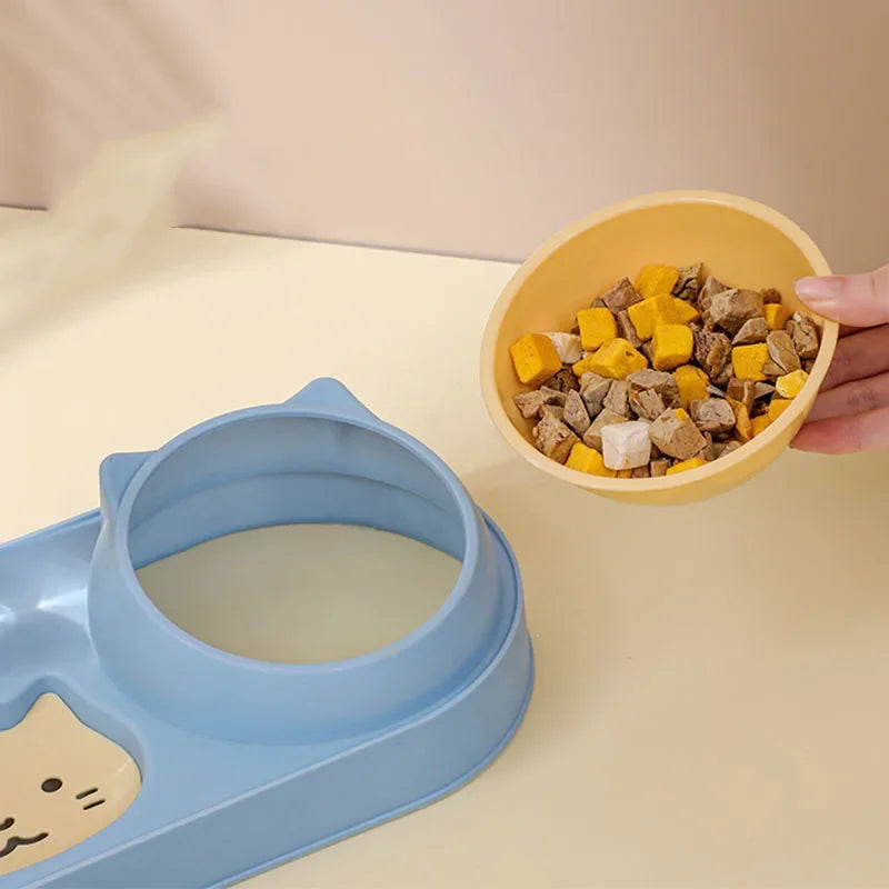 Bowl Drinking Stand Food Automatic Feeder Cats Bowl Dog For Raised Double Water Fountain Cat Bowls Dish Bowl Pet With