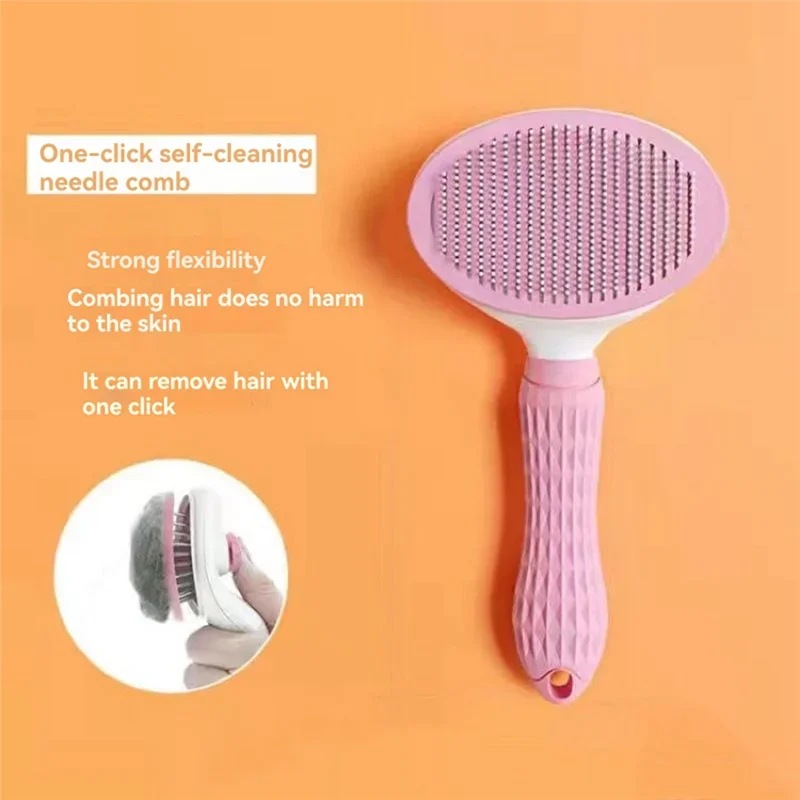 ABPR-Cat Comb Remove Loose Hair Comb Dog Hair Removal Brush Cat Hair Removal Brush Pet Cat Supplies