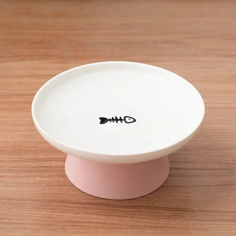 Cat Bowl Ceramic Pet Bowls Cat Dog Bowl Dish Pet Food Plate Kitten Water Dish Feeder Dog Bowl Feeder for Cats Pet Accessories
