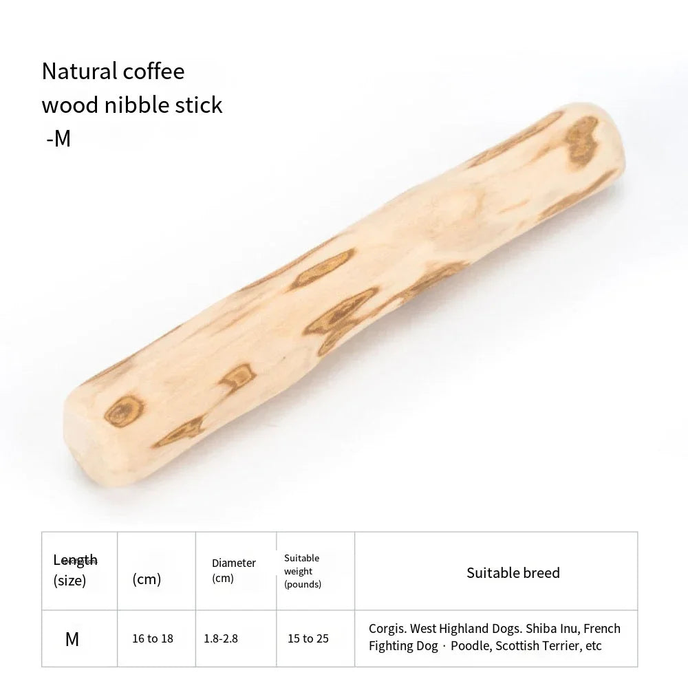 Coffee Wooden Dog Chew Toy, Dog Wooden Chew Stick, for Tooth Pressure Relief, Pet Toys