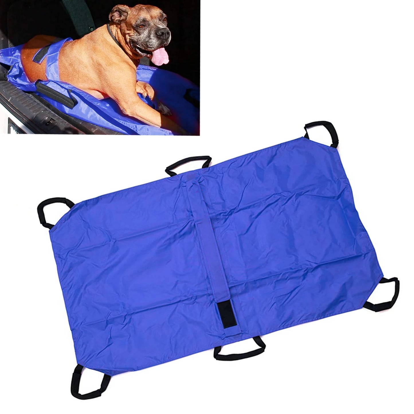 Durable Dog Stretcher – Supports Up to 132 lbs, Six Handles for Safe Pet Lifting