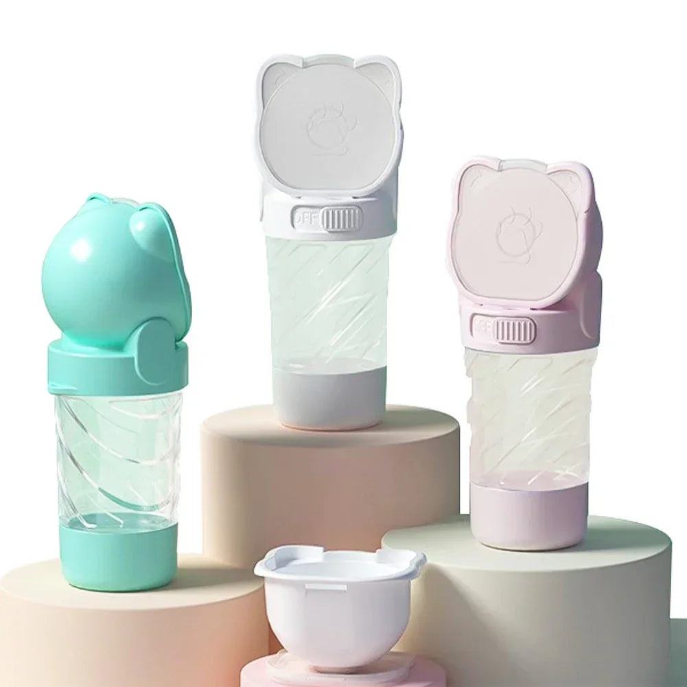 Portable Dog Portable Water Bowl Food Grade Material Dog Cat Travel Pet Water Cup Bottle With Food Dispenser Pet Dog Supplies