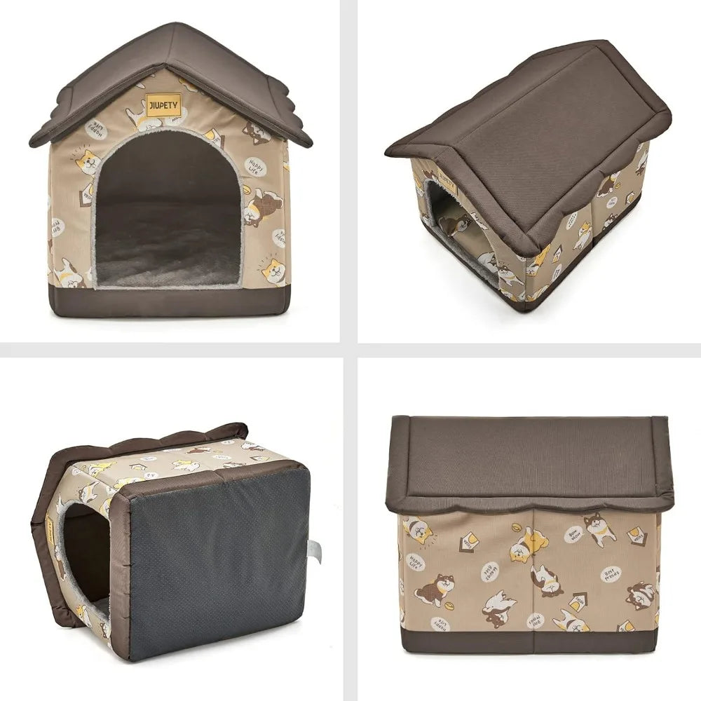 Dog House Indoor, XL Size Indoor Dog House for Medium and Large Dog, Warm Cave Sleeping Nest Bed for Cats and Dogs, Brown