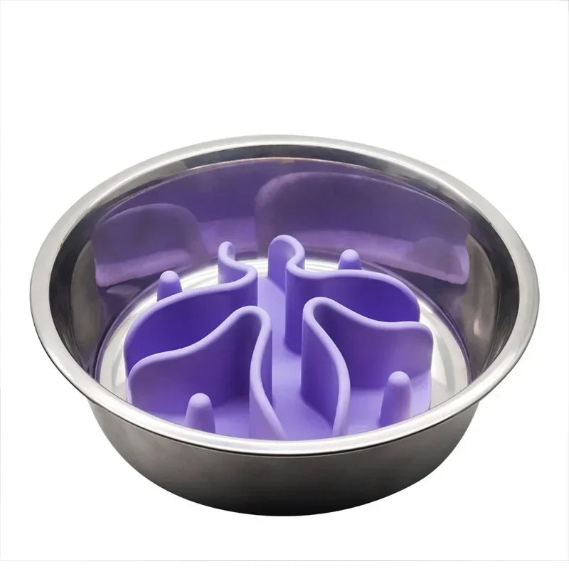 Small with Strong Silicone Products Insert for Cup Medium Large Bowl Slow Pet Spiral Feeding Dogs Suction Feeder