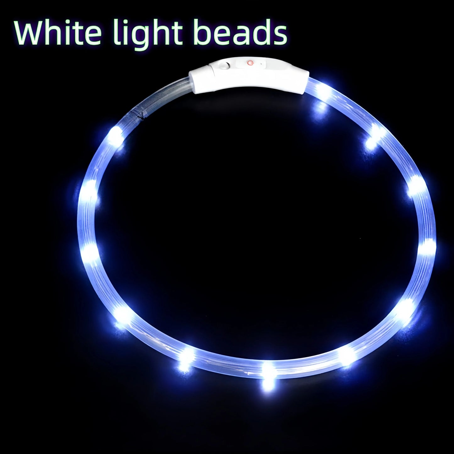 40/50/70cm Led Dog Collar USB Rechargeable Pet Dog Night Luminous Charge Collar Glowing Necklace Collar Safety Night Light