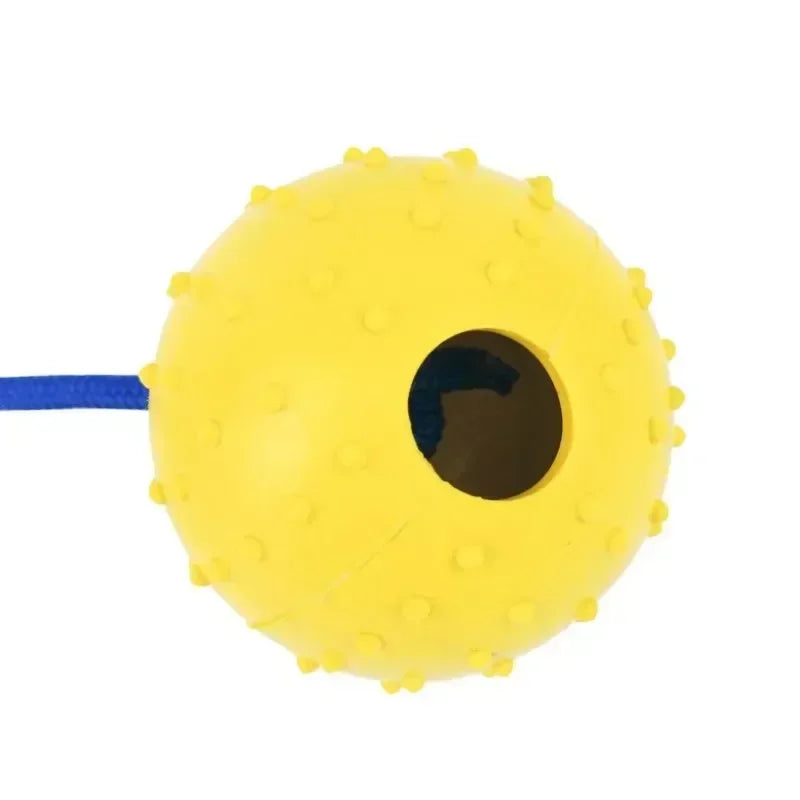 Rubber Interactive Training Toy Dog Dogs Pet Reward For Toy On Supplies Rope Funny Natural Dog Fetch Training Play Ball
