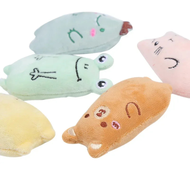 1pcs Catnip Plush Cat Toy Oval Plush Puppet Toys Cat Throwing Toys Plush Puppet Toys Pet Cat Accessories