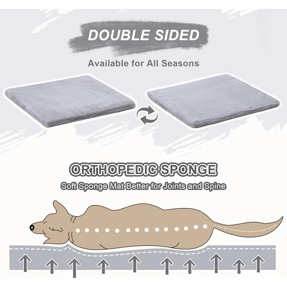 Indoor Dog House with Frame, Large Dog Cave Bed, Insulated Cozy, Suitable for 25-60 lb, Large Plus (30"×26"×25"), Gray
