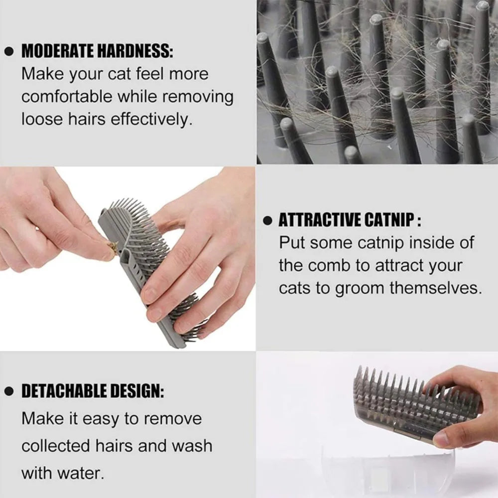 1pcs Pet Comb Removable Cat Corner Scratching Rubbing Brush Pet Hair Removal Massage Comb Pet Grooming Cleaning Supplies Scratc
