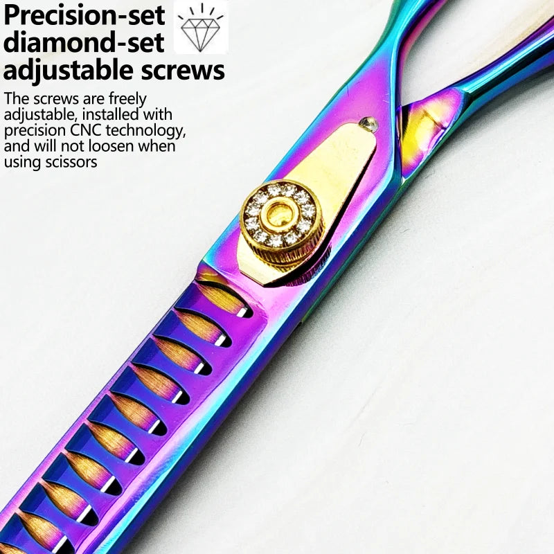 wingsbro 8.0 inch Professional Dog Grooming Scissors Chunker Shears Pet Supplies Dog Beauty Pet Items Dog Thinning Shears