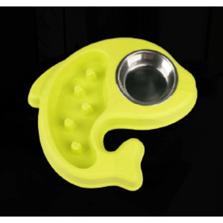 Fish Shape Pet Feeders Supplies Cat and Dog Bowls Stainless Steel Water and Food Bowl Treated Steel Drinking Water Hostile Bowl
