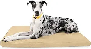 Tough Rip-Stop Orthopedic Dog Crate Bed - Durable, Removable, and Washable Cover, Kennel Crate Pad Fits in Crate, Medium 35"x22