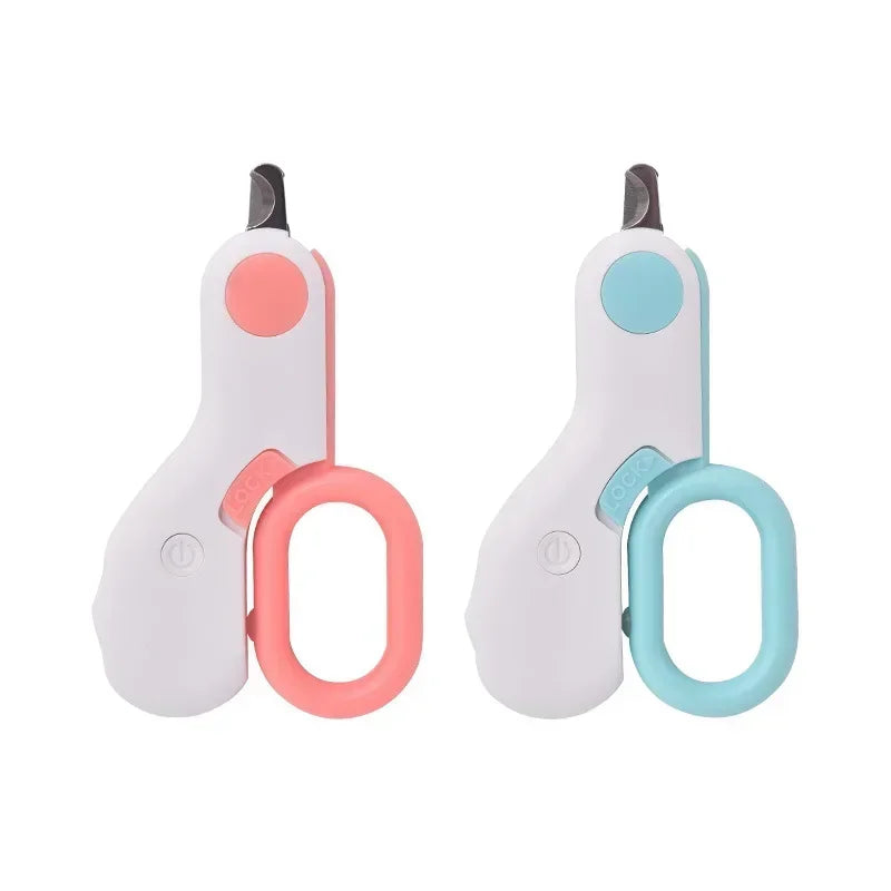 Cat Nail Clippers Scissors LED Light Pet Dogs Nail Toe Scissors Kitten Puppy Claw Nail Clipper Cats Grooming Cleaning Supplies