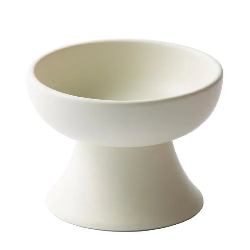 Cat Bowl Anti Vomiting, Elevated Cat Food Bowls, Ceramic Pet Food Bowl for Flat Faced Cats, Small Dogs, Protect Pet's Spine
