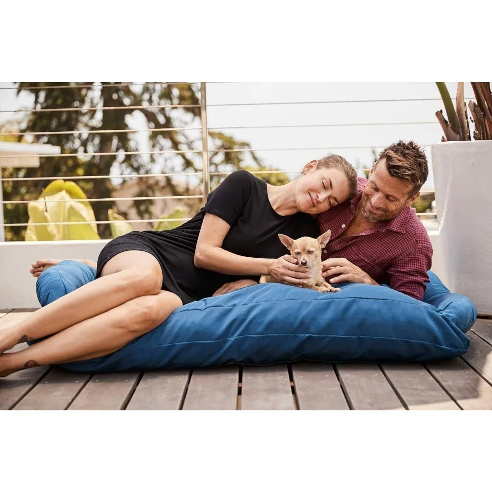 Tough Bolster Nesting Pillow Sofa Dog Bed with Removable Washable Cover - Durable, Water Resistant with Nonskid Bottom - Small,