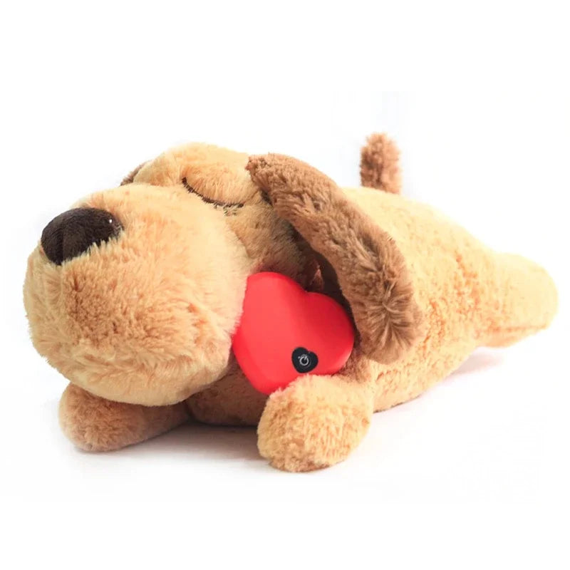 Cute Heartbeat Puppy Behavioral Training Toy Plush Pet Comfortable Snuggle Sleep Aid Doll Durable Dog Everything for Dogs