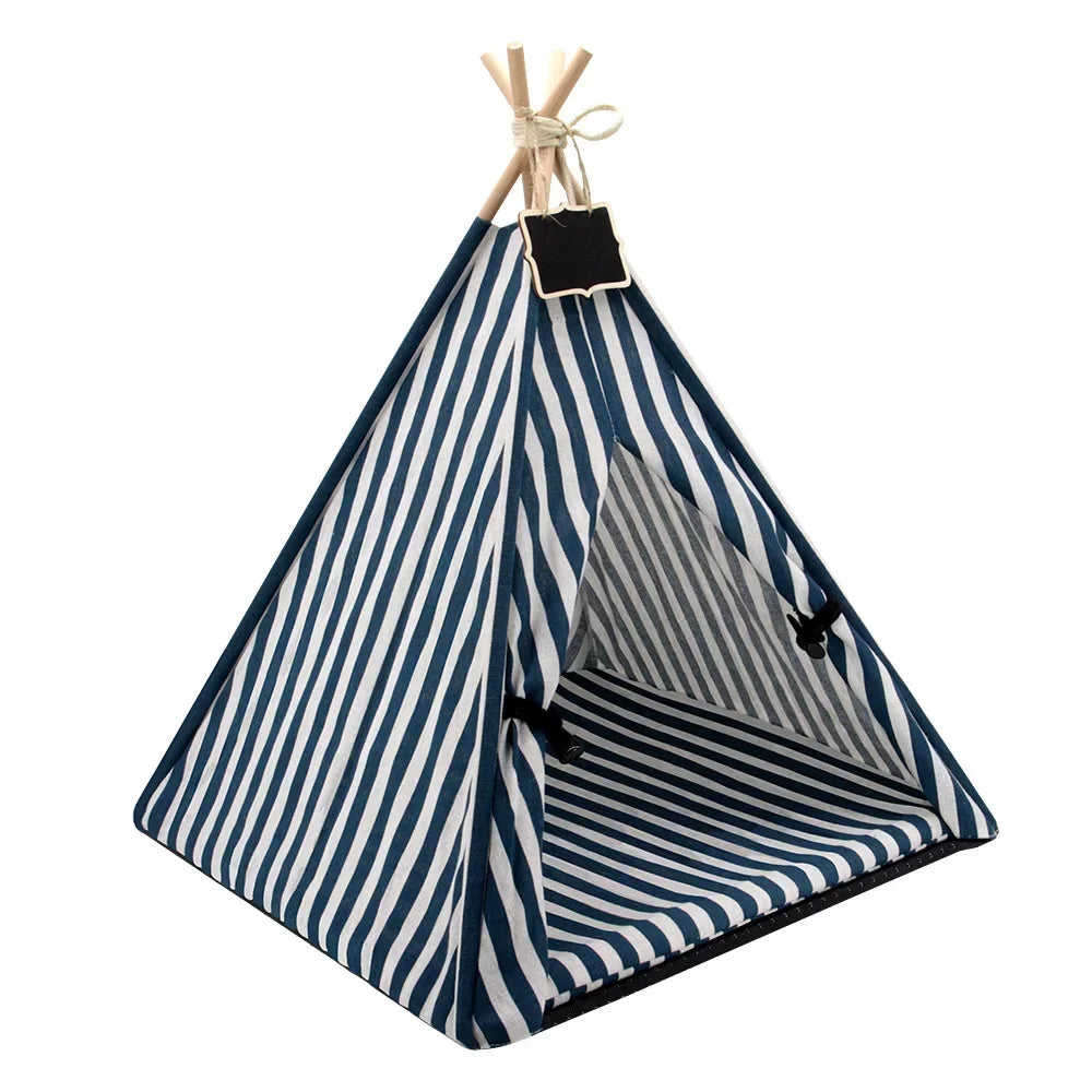Pet Tent House Cat Bed Portable Dog Cat Teepee Portable Puppy Kitten Indoor Outdoor Kennels For Pet Cats Tent Small Animals Bed