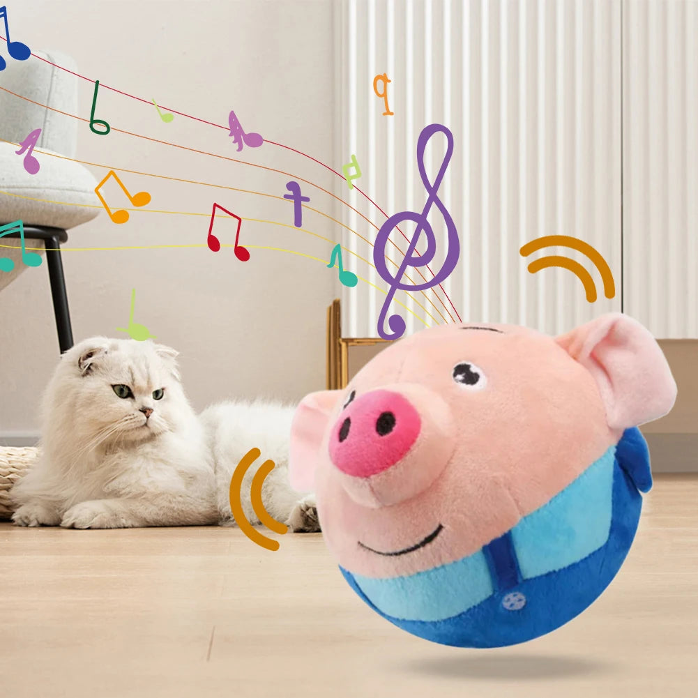 USB Rechargeable Electronic Pet Dog Toy Ball Dog Toy Pet Bouncing Jump Ball Dog Plush Bouncing Jump Ball for Pet Dogs for Gift