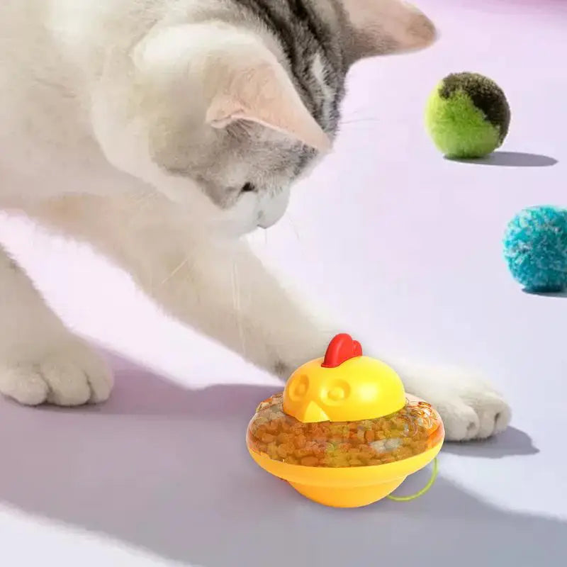 Treat Dispensing Cat Toy Interactive Pet Supplies Chicken Shape Cat Treat Dispenser Toy Cat Interactive Feeder Pet Food Leakage