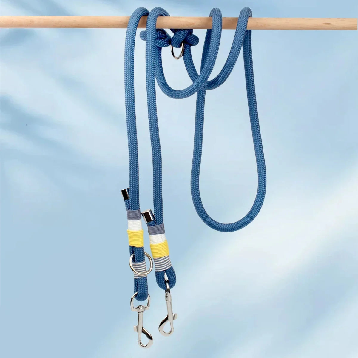 Colorful Double Dog Lead Rope Nylon Weaving Fashion Pet Supplies Waist Atrap and Crossbody Leash Multi-functional Dog Leashes