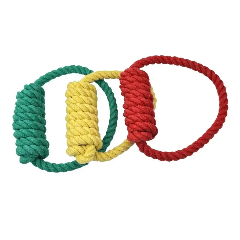 New Pet Dog Chewing Rope Toy Clean Teeth Durable Braided Cotton Rope Pet Molar Toy For Small Medium Large Dogs Supplies