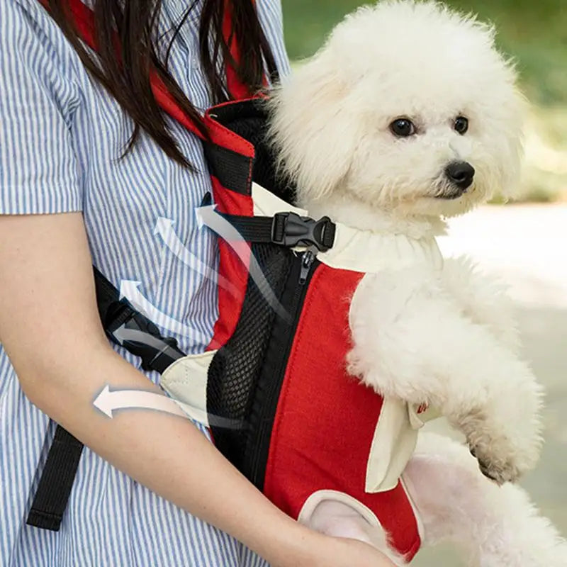 Backpack Dog Carrier Cat Legs Out Adjustable Travel Bag Portable Puppy Accessories For Small Medium Dogs Small Pet Supplies For