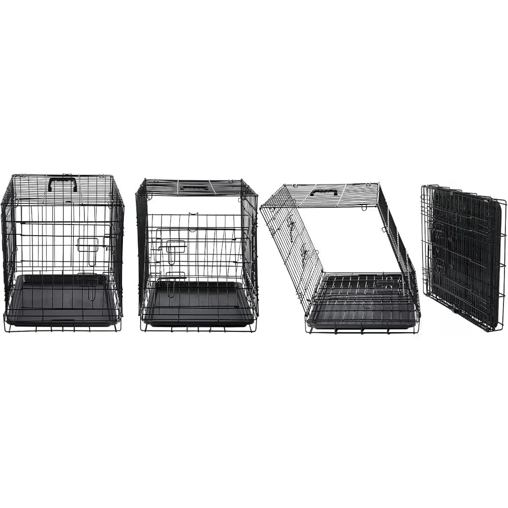 Dog Crates Kit for Small Size Dogs Indoor with Dog Crate Cover, Double Door Dog Kennels & Houses for Puppy and Cats
