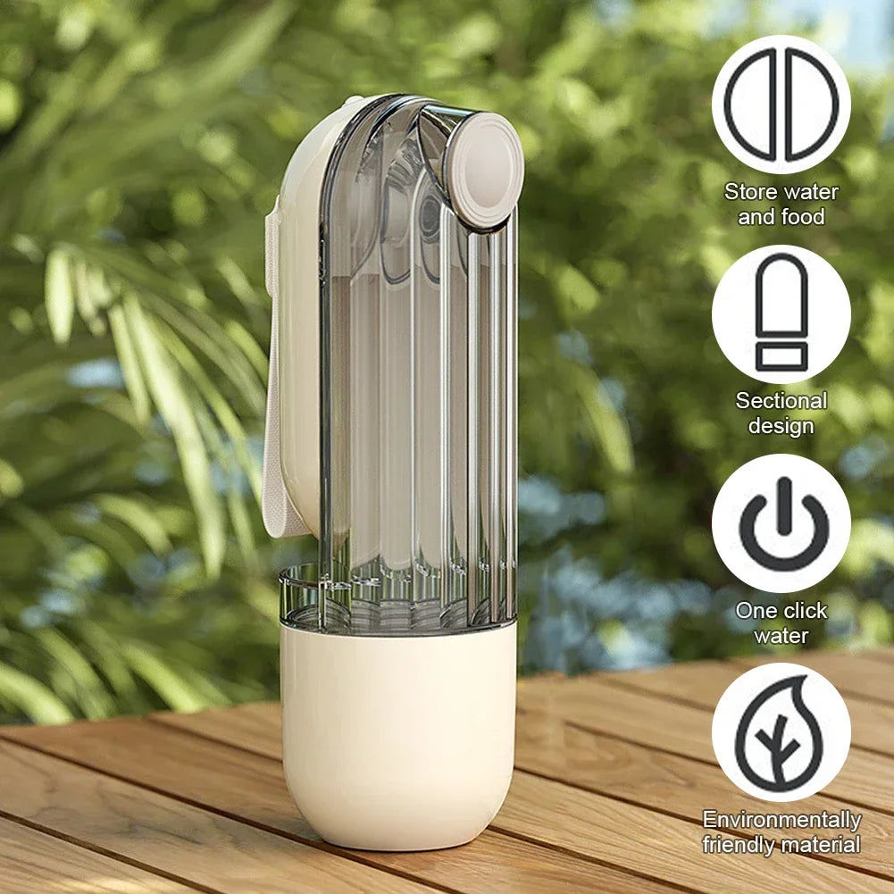 Portable Dog Portable Water Bowl Food Grade Material Dog Cat Travel Pet Water Cup Bottle With Food Dispenser Pet Dog Supplies
