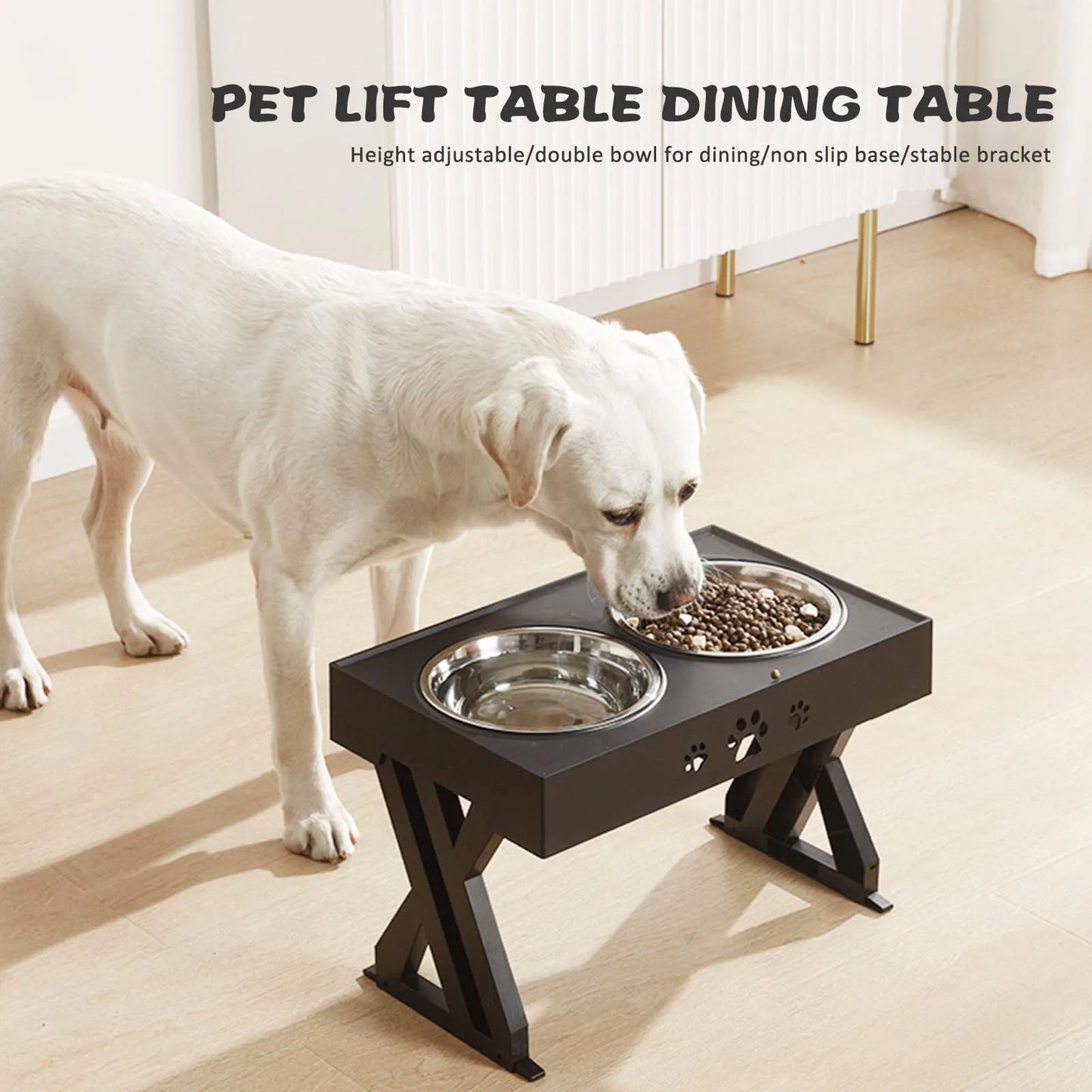 Stainless Steel Elevated Dog Bowl with Food Grade Material Leak-Proof Bowls Suitable for Small Medium & Large Dogs MIAO