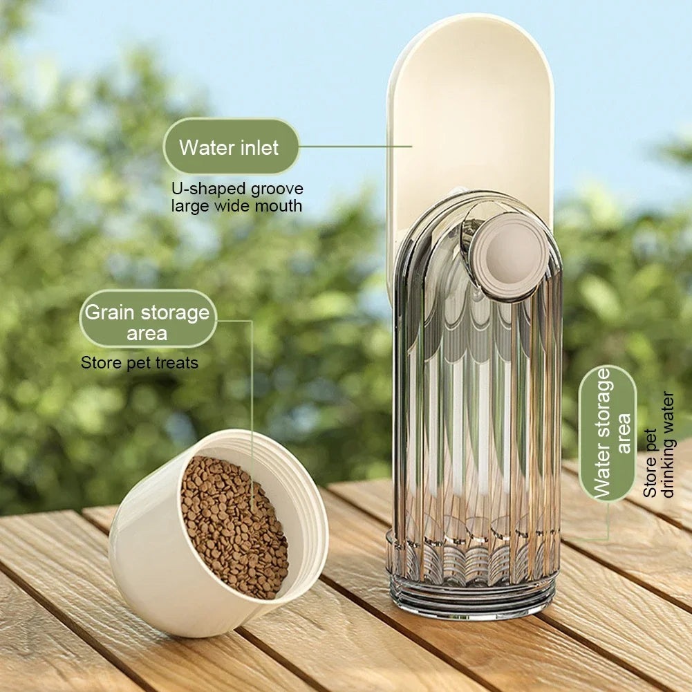 Portable Dog Portable Water Bowl Food Grade Material Dog Cat Travel Pet Water Cup Bottle With Food Dispenser Pet Dog Supplies