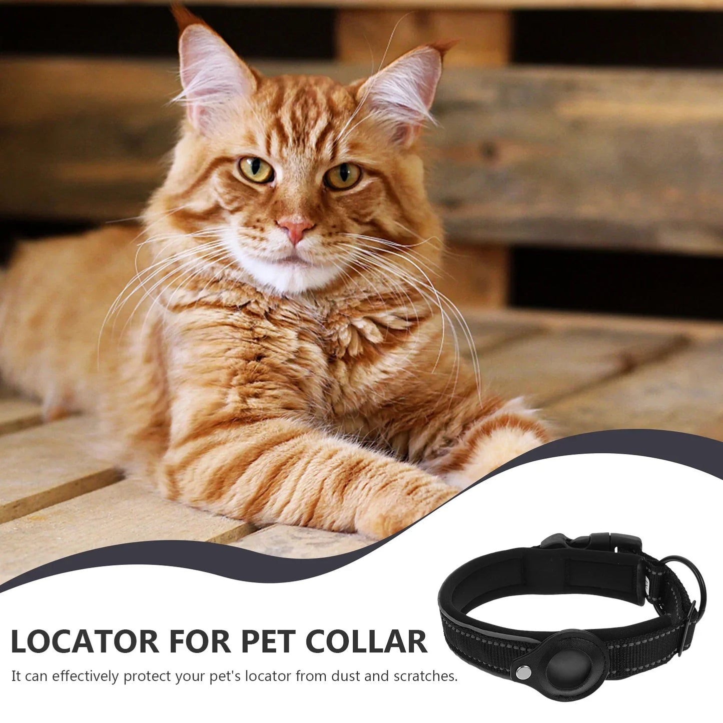 Pet Collar Locator Case Size Protective Cover Small Dogs Tracker Holder Anti Loss Supplies Dog Collar Reflective Durable