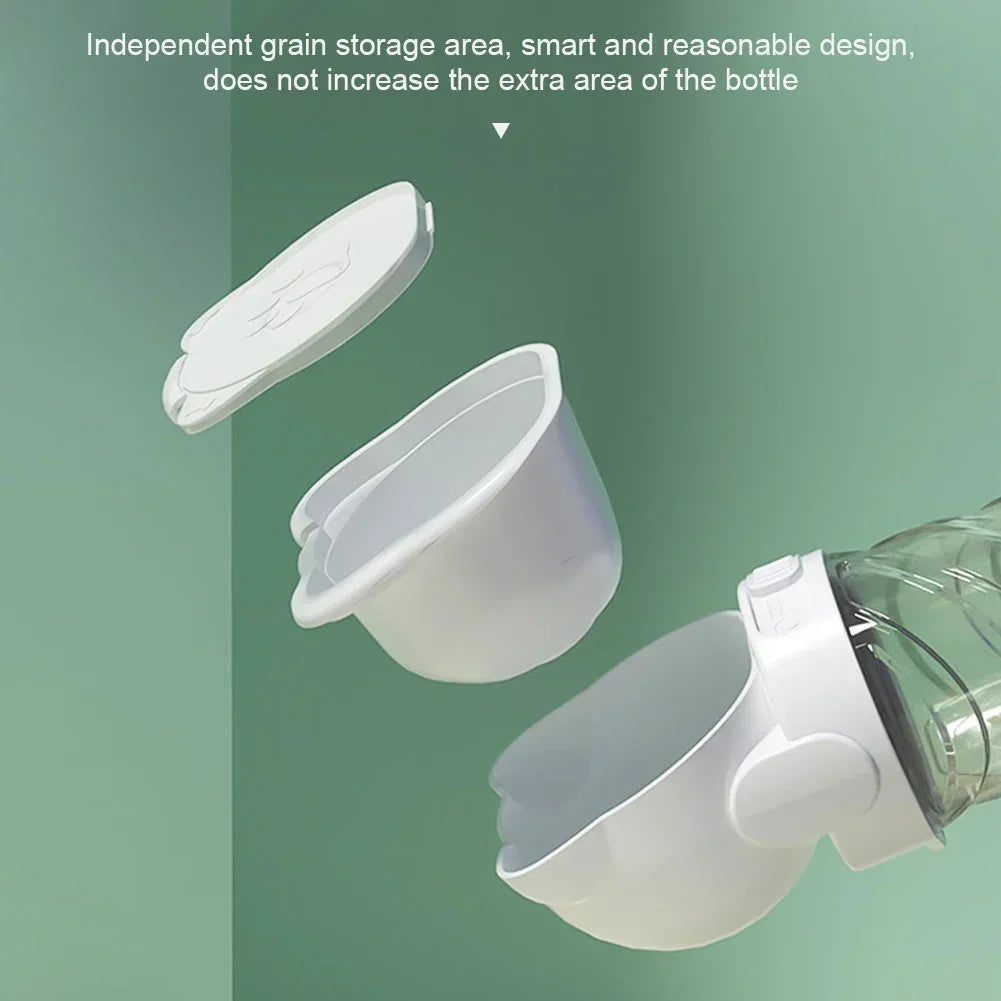 Portable Dog Cat Water Bottle with Storage Food and Water Container for Puppy Pets Dogs Feeder Bowl Outdoor Travel Pet Supplies