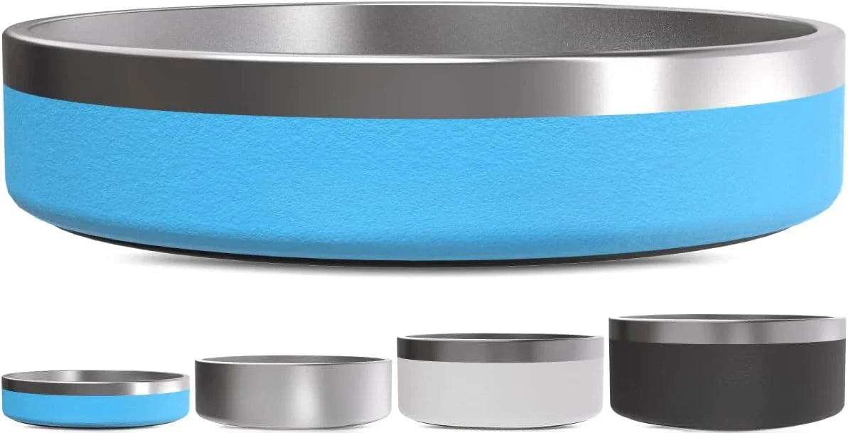 Rust-proof metal and non-slip dog bowl Large, leak-proof heavy duty 3-layer insulated dog bowl - dog