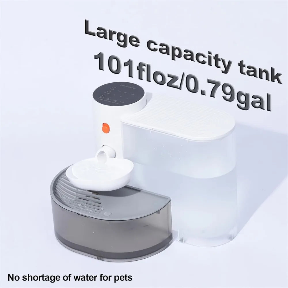 Smart Pet Water Fountain, Automatic Small Dog Fountain, Wireless Cat Water Fountain with Self-Filling Water Bowl, Cat Wate