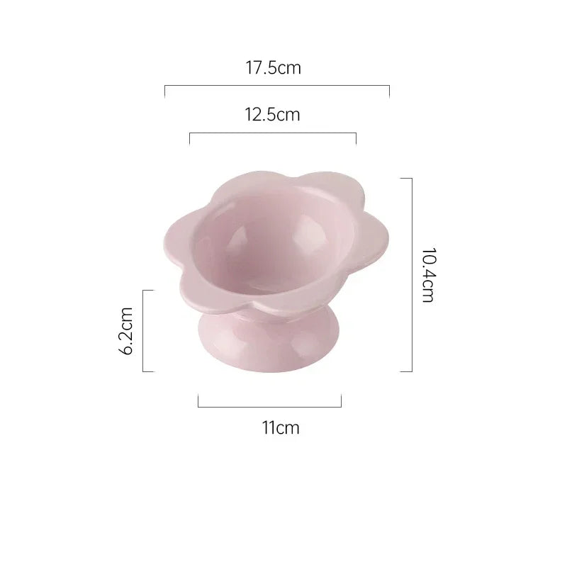 Cat Water Ceramic Bowl Raised Pet Drinking Eating Food Bowls Puppy Dogs Elevated Tilted Feeder Products
