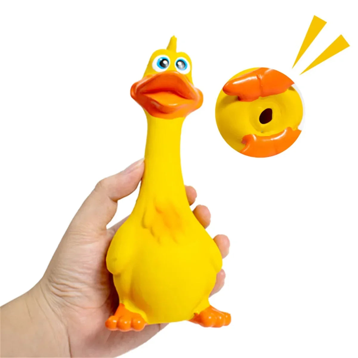 Funny Rubber Chicken Ducks for Dogs Cats, Pet Toys Creative Shrilling Squeeze Sound Screaming Chicken Toys Dog Chew Toy for Cats