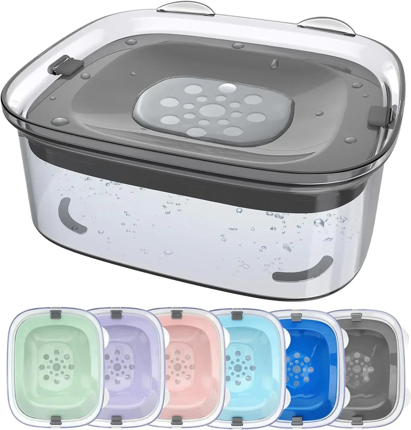 2L Anti Bowl Splash Dripless Dispenser Drinking Bowl Water Water No Mess Slow Proof Dog Cat Refill, Reduce Pet Spill