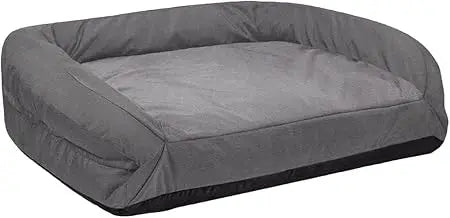 Tough Bolster Nesting Pillow Sofa Dog Bed with Removable Washable Cover - Durable, Water Resistant with Nonskid Bottom - Small,