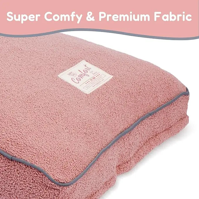 FluffyDream Dog Bed for Medium Dog, Super Soft Pet Bed Mat, Suitable for Dogs Up to 65lbs, 36'' x 27'', Blush,Free Shipping
