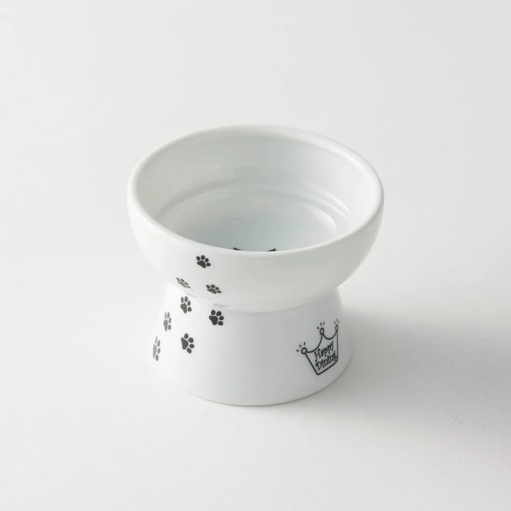 Raised Cat Treats Bowl Adorable Design Non-Slip Feeding Bowl Stress Reducing Height Dishwasher Safe Japan Import Pet Supplies