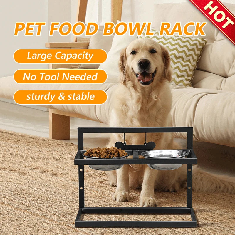 Adjustable high dog bowls with slow dog bowls, raised dog bowls for large dogs, adjustable height