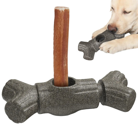 Durable Dog Chewing Bone Toy Bite Resistant Pet Snack Retainer Suitable for Small to Large Dogs Interactive Dental Chew Toy