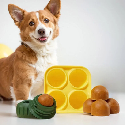 Silicone Fillable Dog Toys Keep Your Pup Distracted Refillable Dog Food Ball Refillable Food Dispenser for Aggressive Chewers