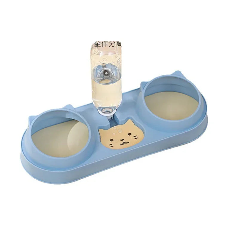 Bowl Drinking Stand Food Automatic Feeder Cats Bowl Dog For Raised Double Water Fountain Cat Bowls Dish Bowl Pet With