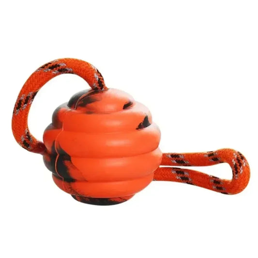 Rubber Interactive Training Toy Dog Dogs Pet Reward For Toy On Supplies Rope Funny Natural Dog Fetch Training Play Ball